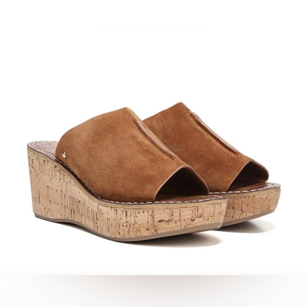 Sam Edelman ranger cork wedge mules